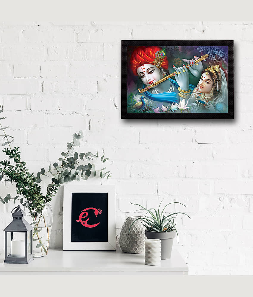 eCraftIndia Multicoloured Radha Krishna UV Wall Art view 2