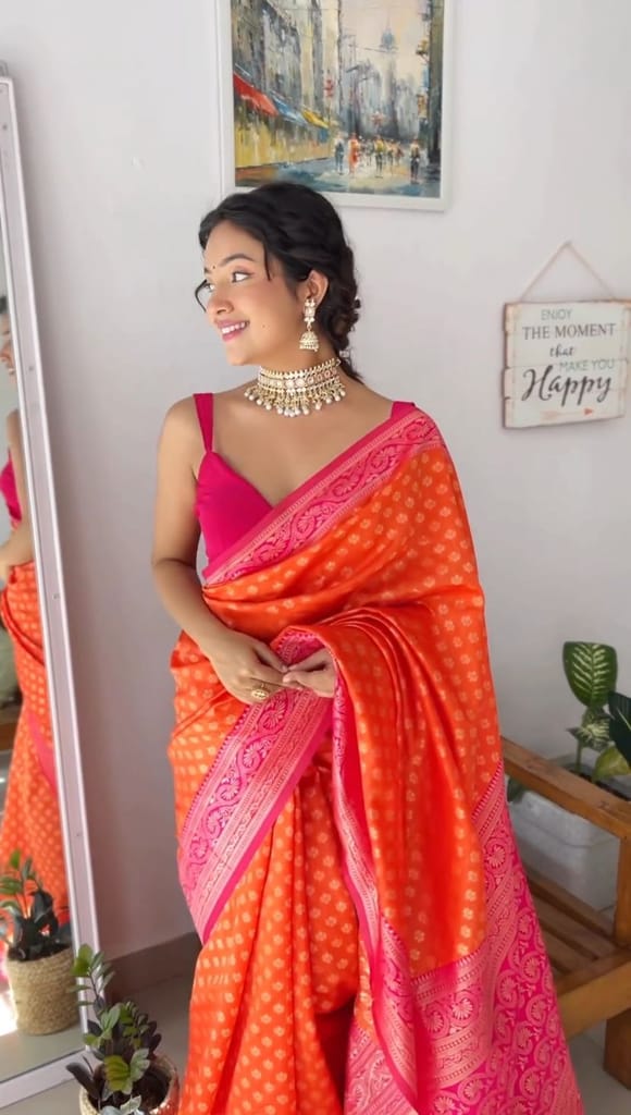 Woven Self Design Banarasi Silk Saree