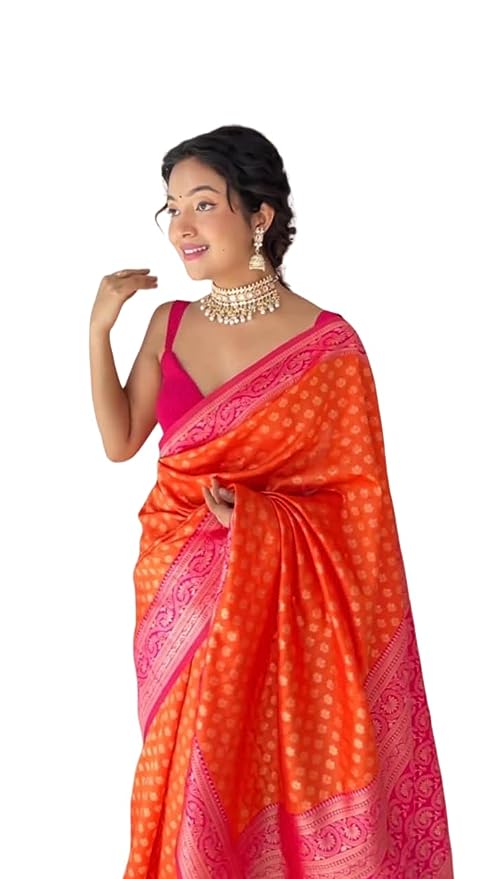 Woven Self Design Banarasi Silk Saree view 2