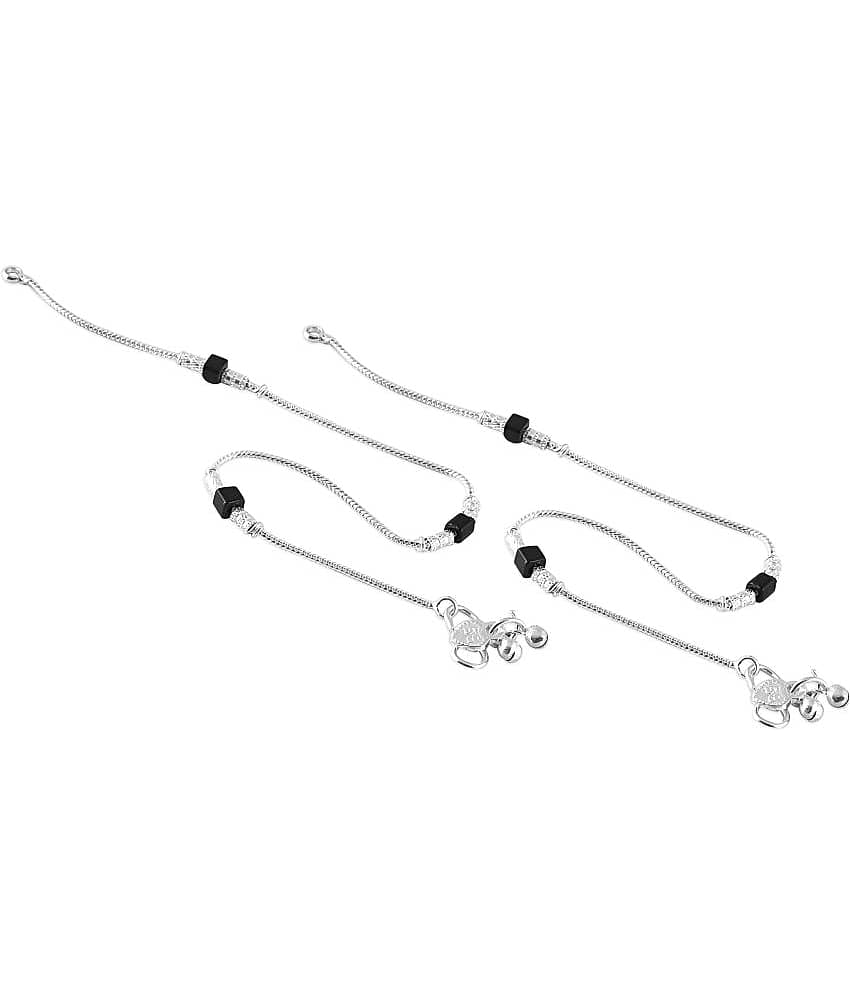 HEER COLLECTION - Silver Anklets ( Pack of 2 ) view 2