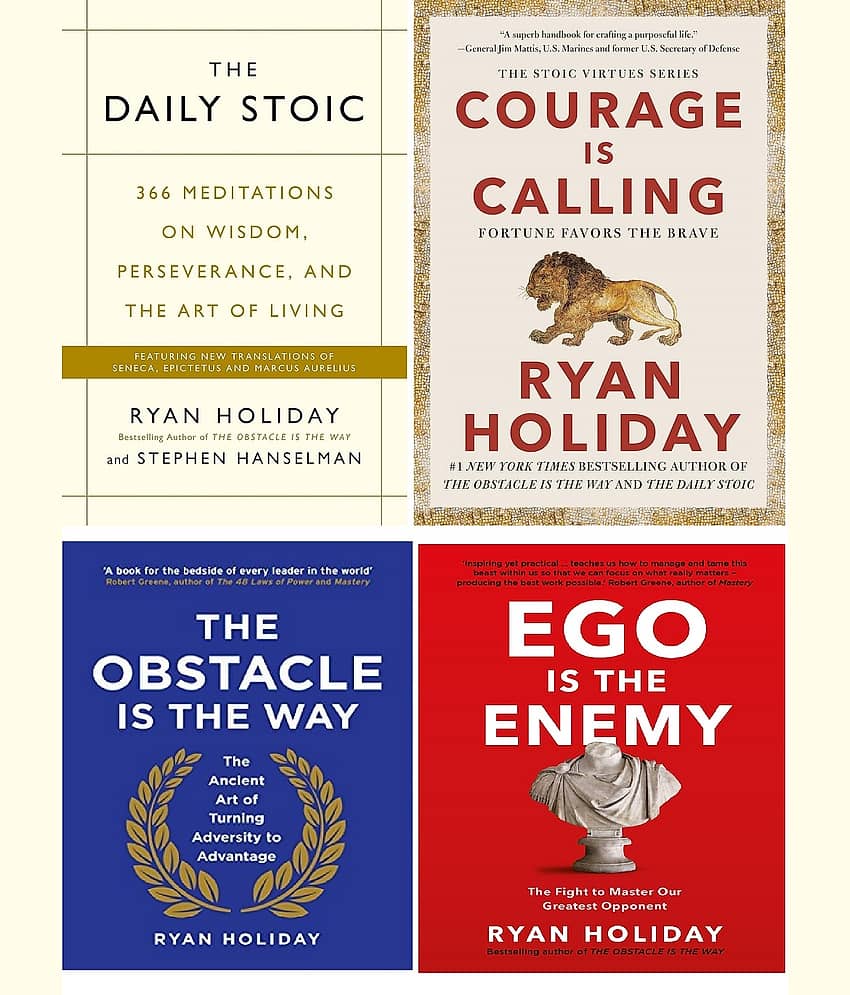 Ryan Holiday 4 Books Set: Daily Stoic, Courage Is Calling, Obstacle Is The Way and Ego Is The Enemy (English, Paperback) view 2