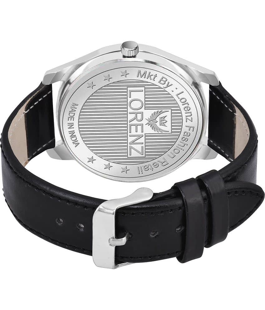 Lorenz Black PU Analog Men's Watch view 2