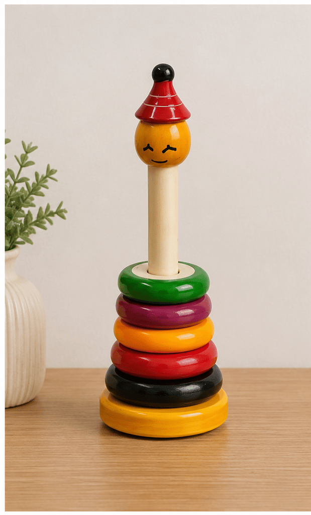 Channapatna Wooden Joker Stacker Toy view 2