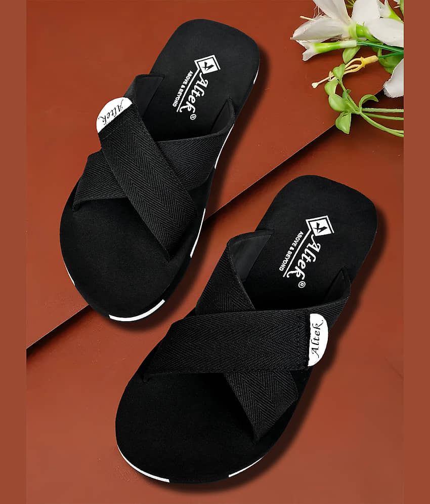 Chappal Wala Black Men's Thong Flip Flop