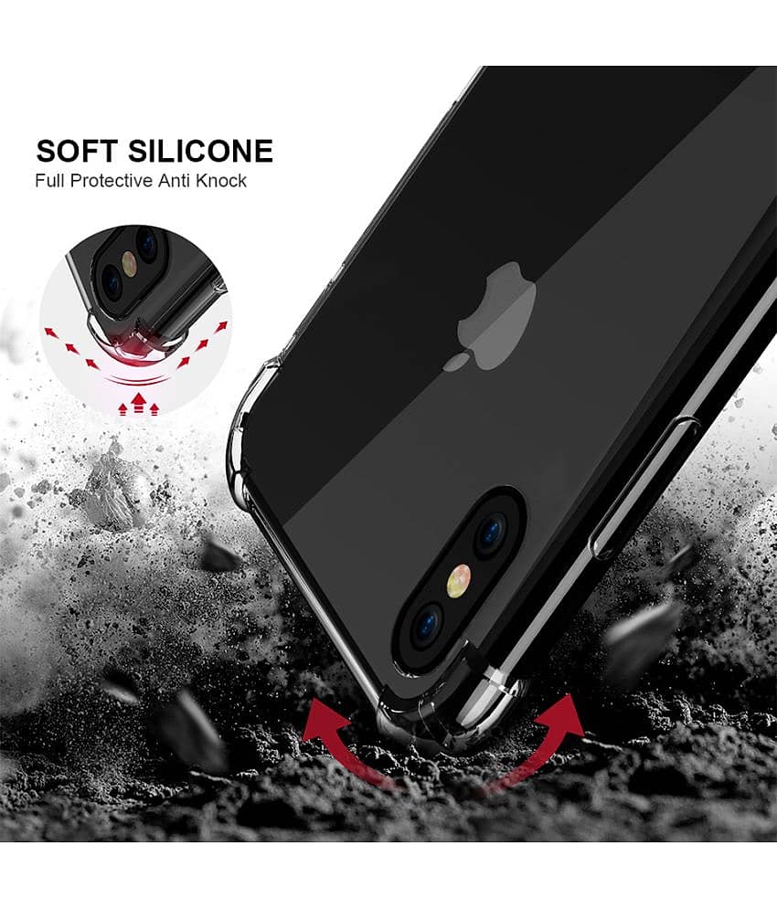 Spectacular Ace - Transparent Silicon Bumper Cases Compatible For Apple iPhone X ( Pack of 1 ) view 2