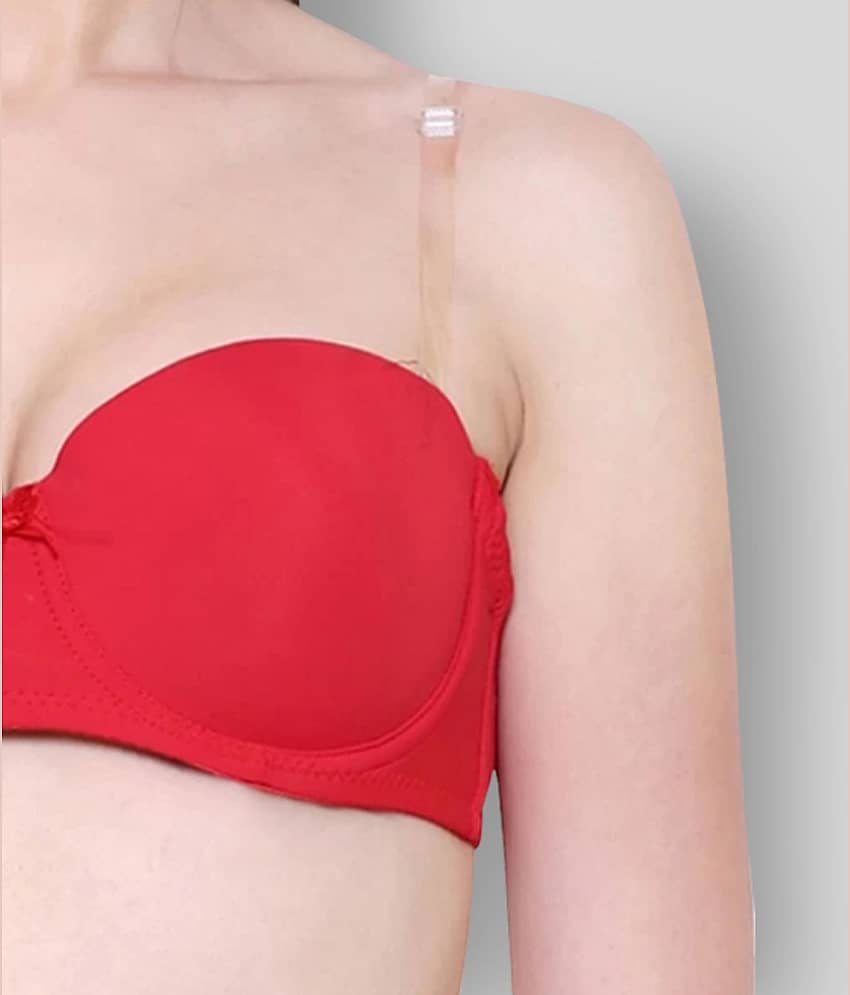 Voler Haut Poly Cotton Lightly Padded Women's T-Shirt Bra ( Red ) view 2