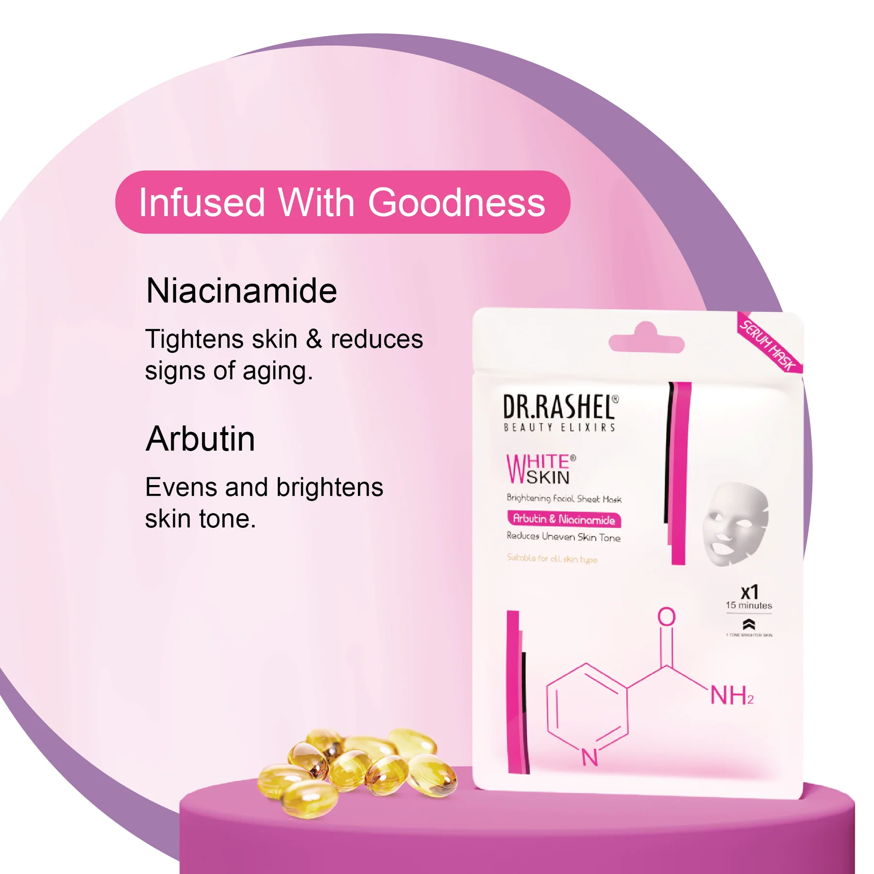 White Skin Sheet Mask with Serum Pack of 2 view 2