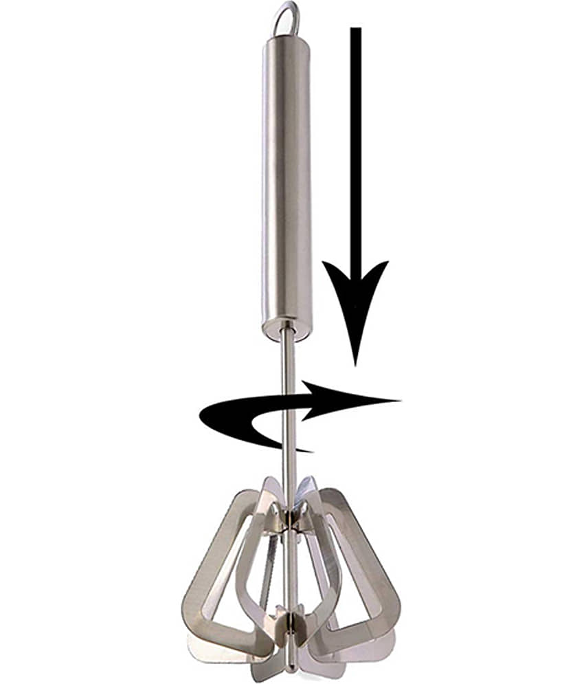 JISUN Power Free Hand Blender/Mathani/Ravai/Madhani Egg Whisk/Egg Beater/Whiskers Stainless Steel Cage Whisk view 2