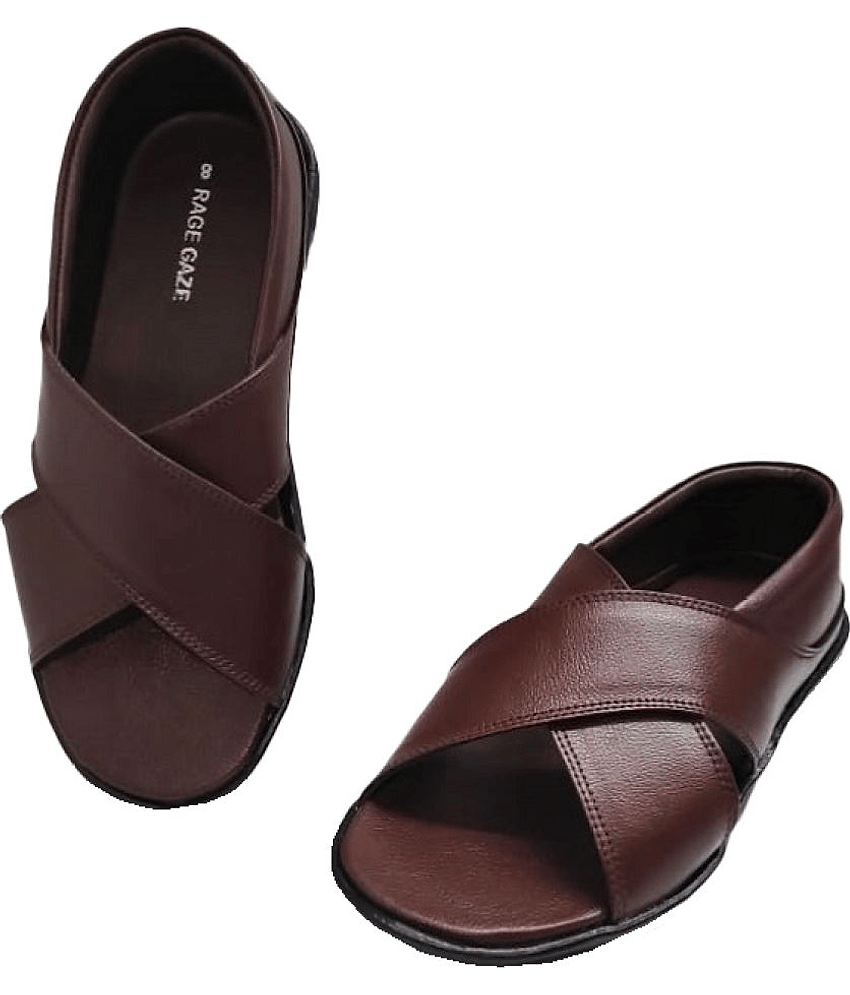 RAGE GAZE - Brown Men's Sandals view 2