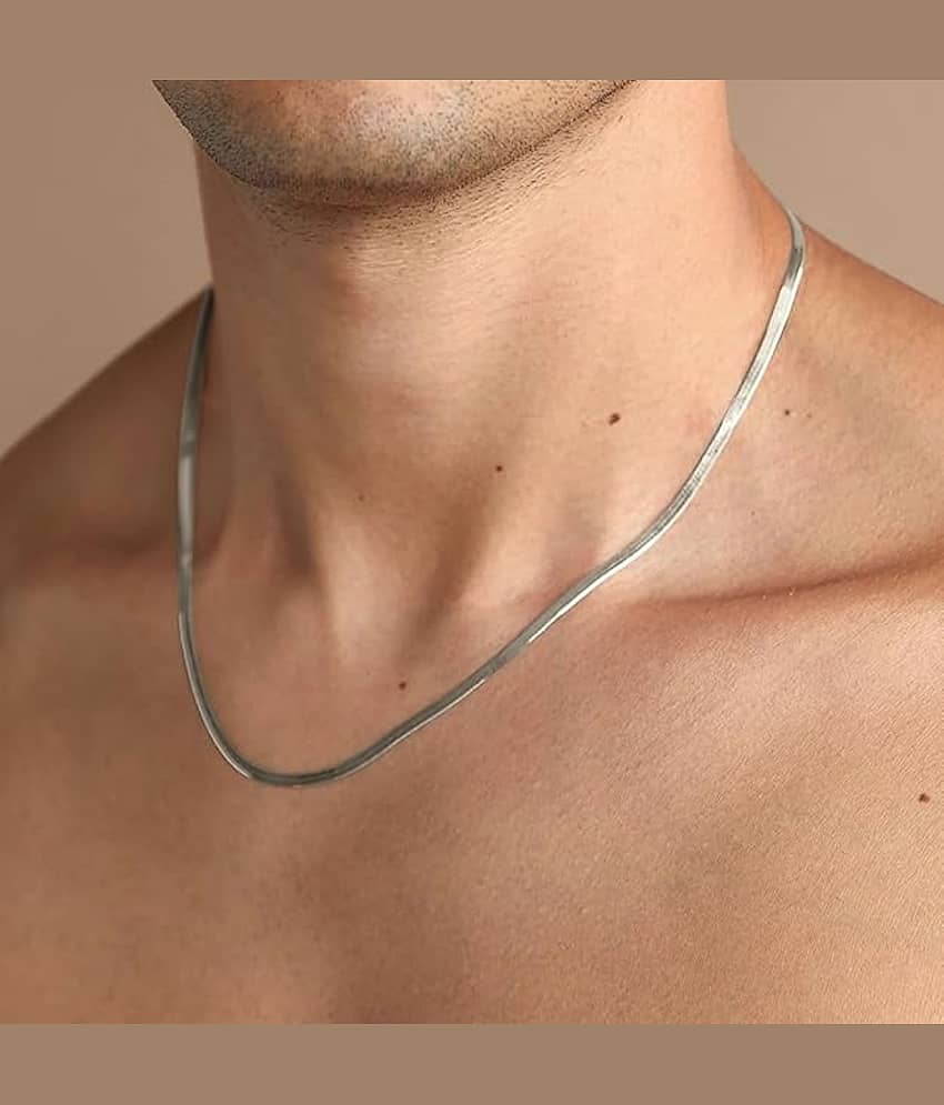 Generic Silver Plated Stainless Steel Chain ( Pack of 1 ) view 2
