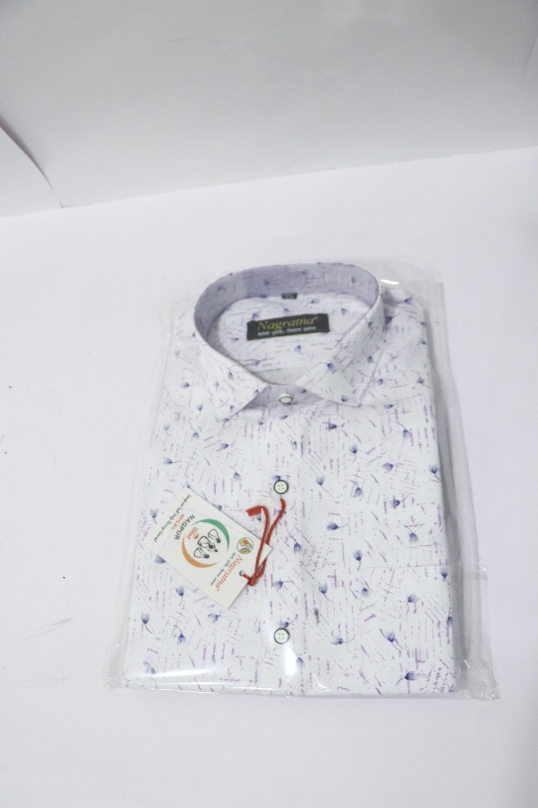 White Printed Cotton Shirt