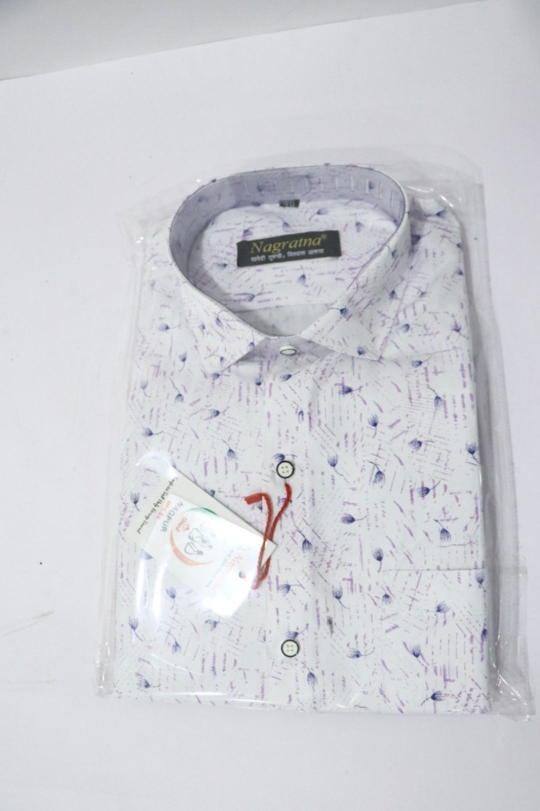 White Printed Cotton Shirt view 2