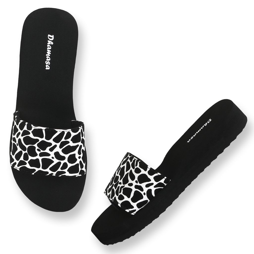 Dhamasa Stylish Cheeta design fashion casual flip flop slipper women & girls view 2