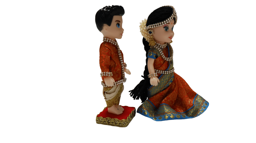 Traditional Indian Wedding Couple Doll Set view 2