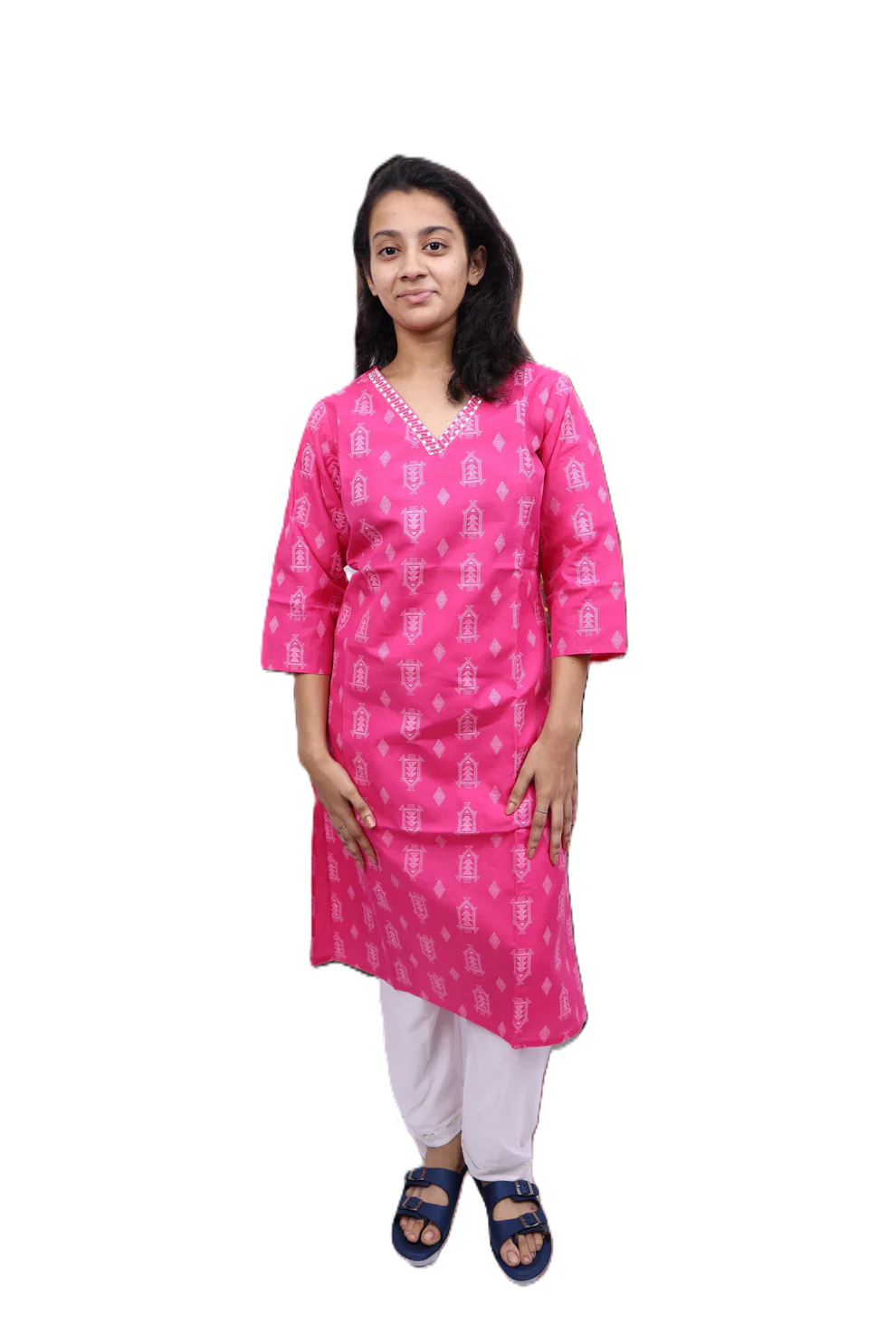 PickCell Printed Long Kurti Poly Cotton Fabric view 2