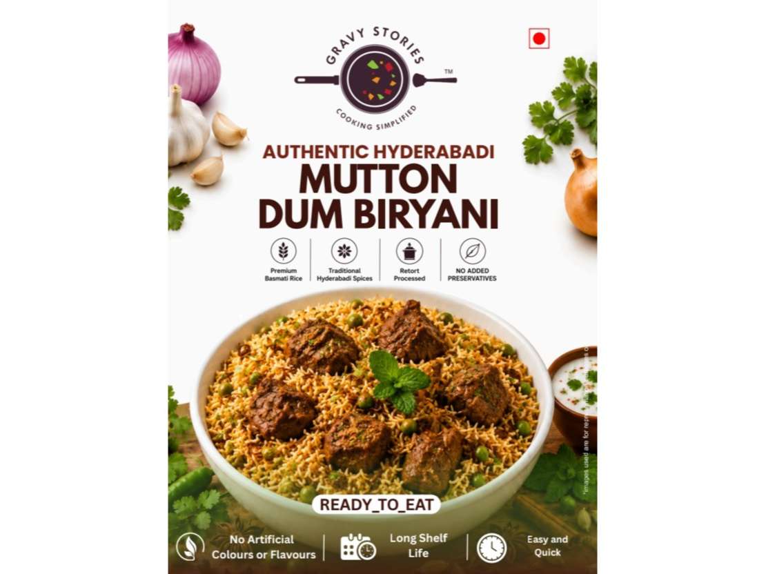 Gravy Stories Hyderabadi Mutton Dum Biryani – Ready-to-Eat