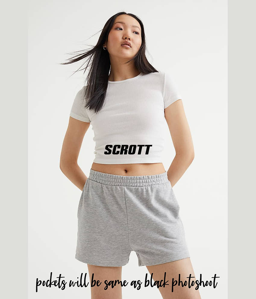 Scrott Fitness Cotton Hot Pants - Gray
