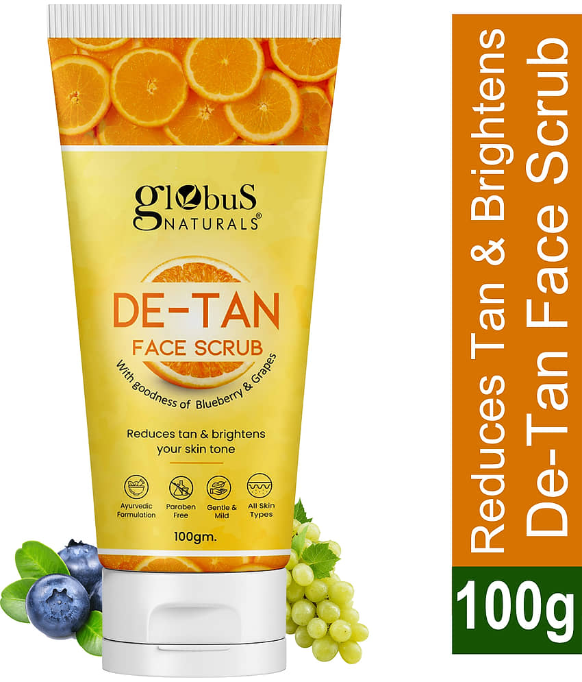 Globus Naturals DeTan Face Scrub & Exfoliators For Men & Women 100gm view 2