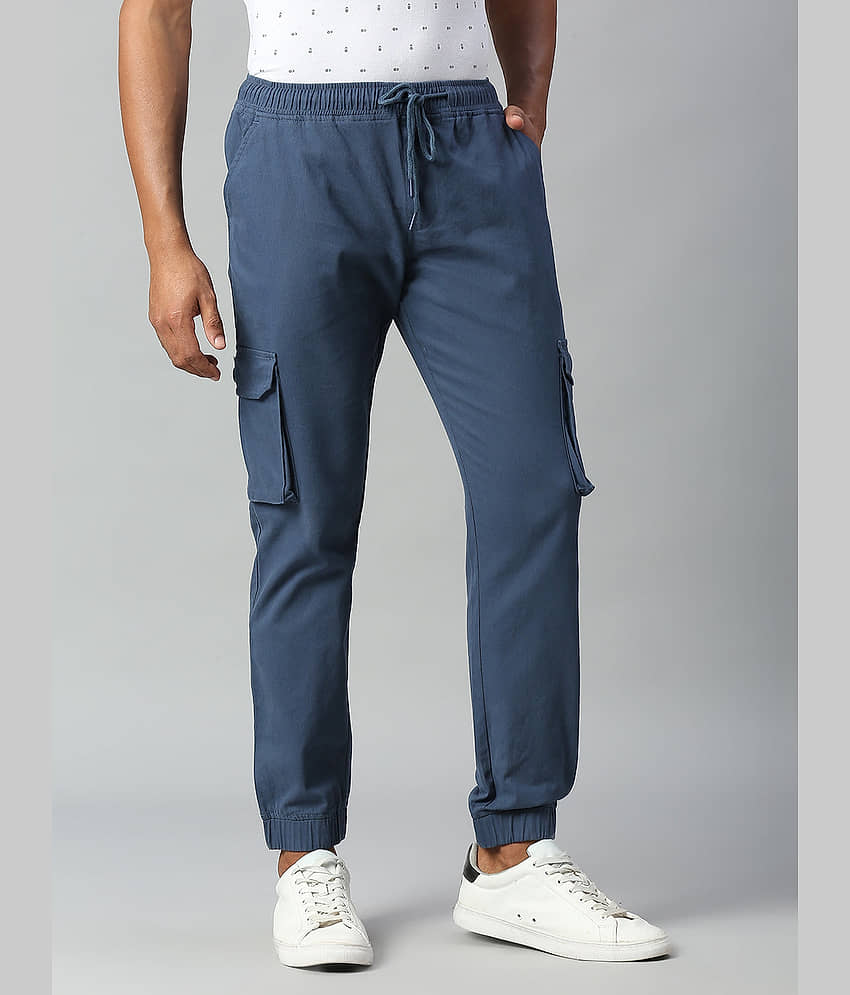 Dennis Lingo Blue Slim Cargos ( Pack of 1 ) view 2