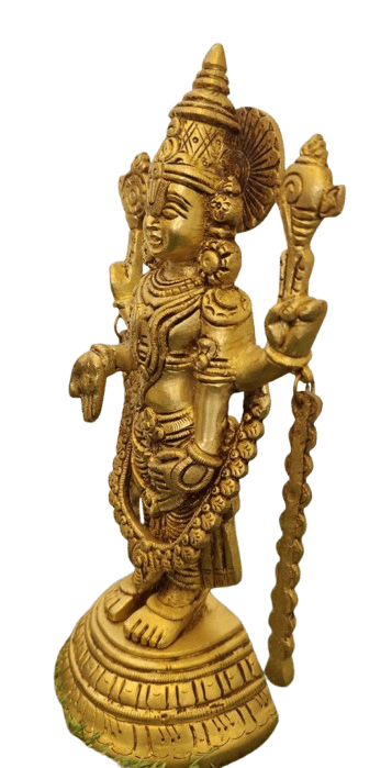 Brass Statue of Lord Vishnu view 2