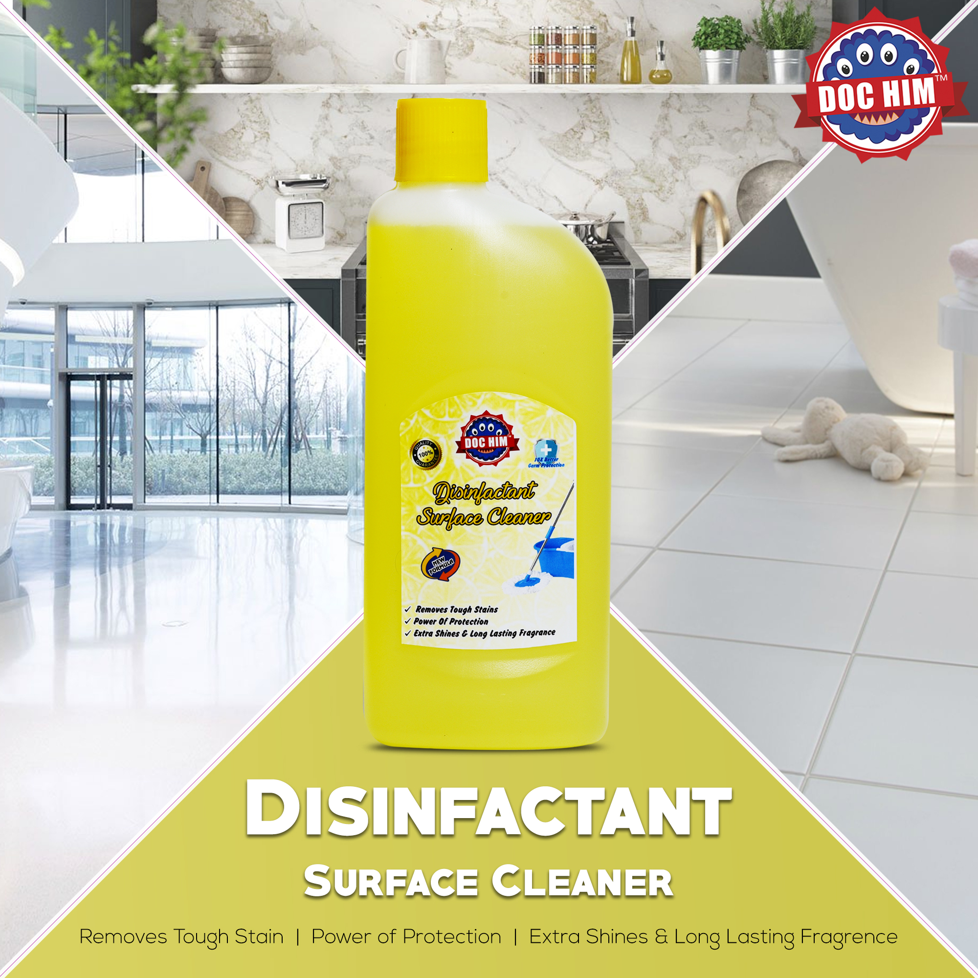 Doc Him Lemon Disinfectant Surface Cleaner 500 ML view 2