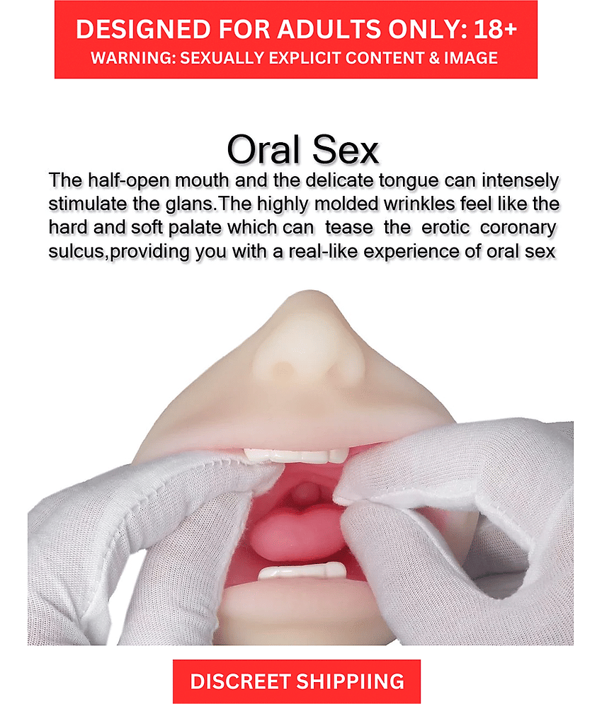 Dual Feature Comfort Max Mouth and Vagina Masturbator - Ultimate Pleasure Pro Mouth with Vagina for Long Lasting Solo Satisfaction view 2