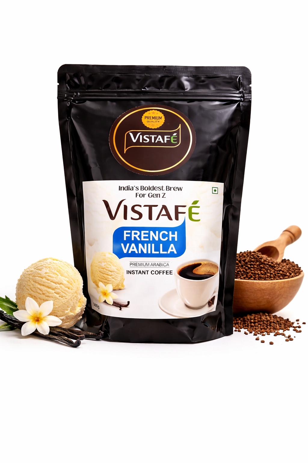 Vistafe French Vanilla Instant Coffee – Premium Arabica French vanilla view 2