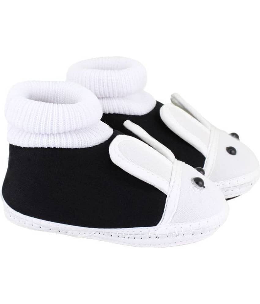 Neska Moda Baby Unisex Rabbit Black Booties/Shoes For 0 To 12 Months Infants-SK133 view 2
