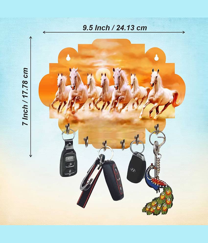 LCUPR Multicolour Wood Key Holder - Pack of 1 view 2