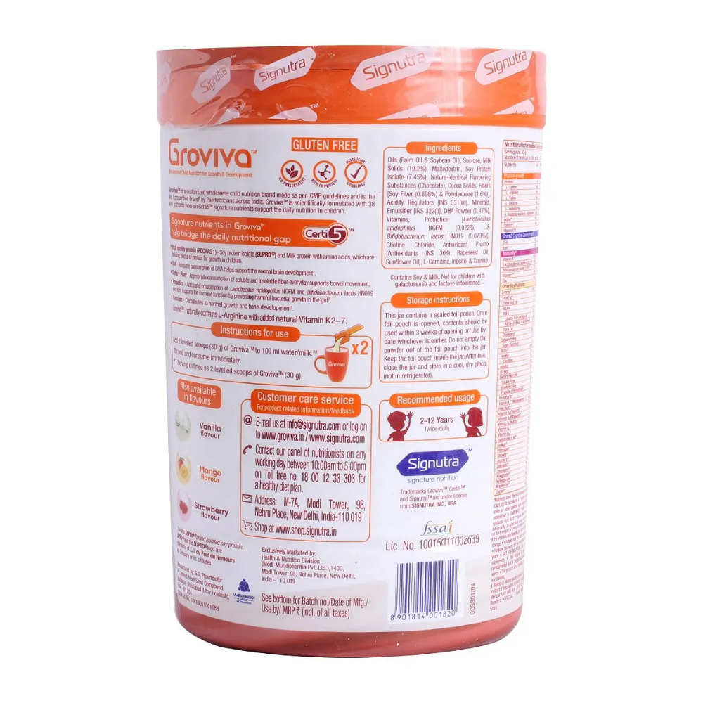 Groviva Choco Flav 400 Gms view 2