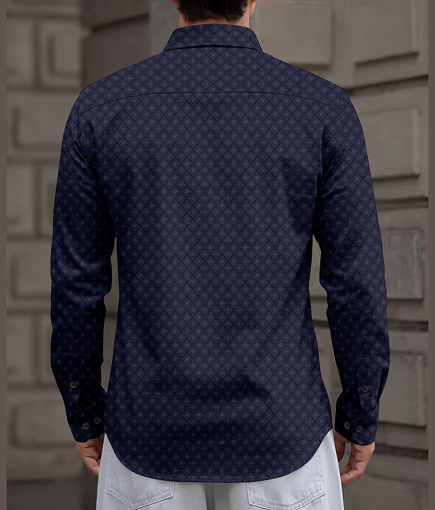 Nofilter Cotton Blend Regular Fit Printed Full Sleeves Men's Casual Shirt - Dark Green ( Pack of 1 ) view 2