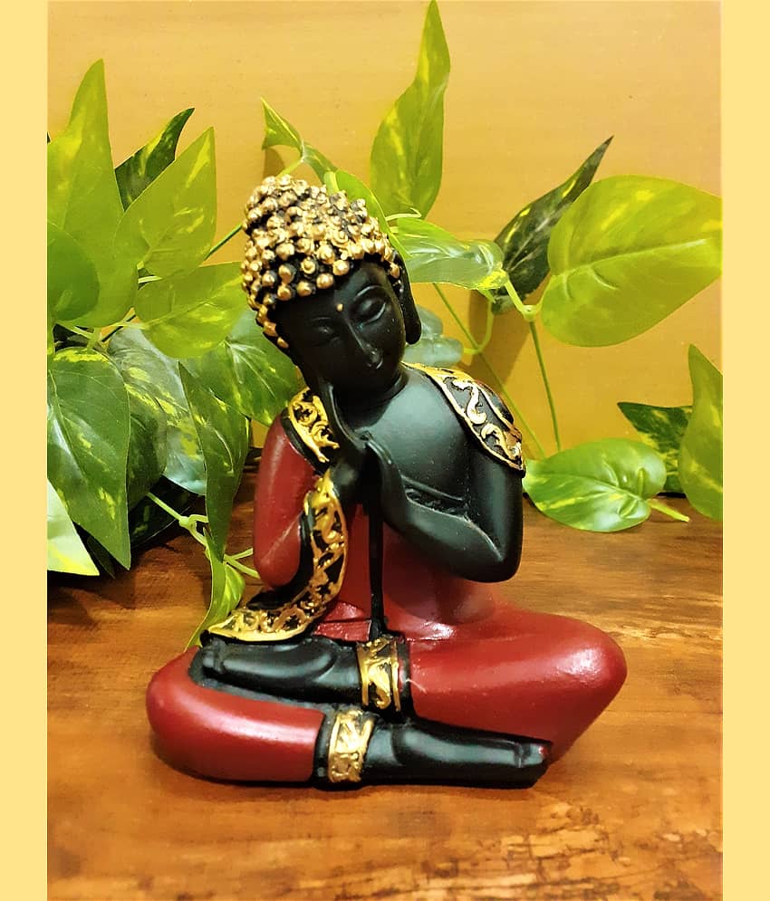 AFTERSTITCH Maditation Gautam buddha idol statue in Vastu & Fengshui Figurines 13 cm (Pack of 1)