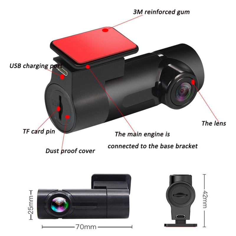 AUSHA 4K UHD Car Dash Camera with WiFi | Night Vision, HDR, 350° Rotating Lens, G-Sensor & Motion Detection view 2