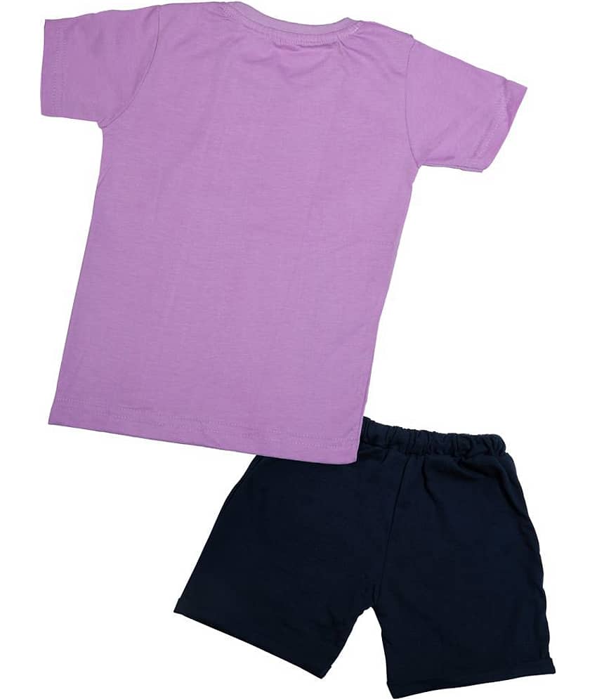 CATCUB Unisex for Baby Cotton Tops & Bottoms Sets ( Purple ) view 2
