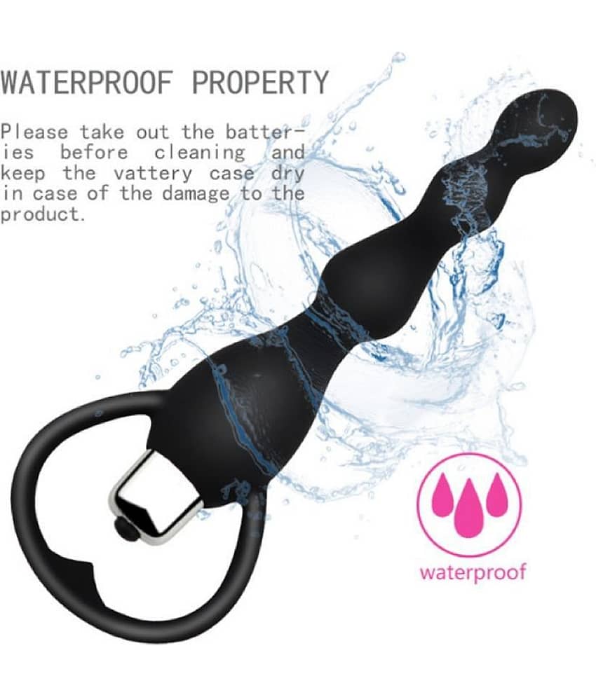 Vibrating Anal Beads - Flexible Silicone Anal Sex Toy Bulet Vibrator for Men, Women and Couples By Knightriders view 2
