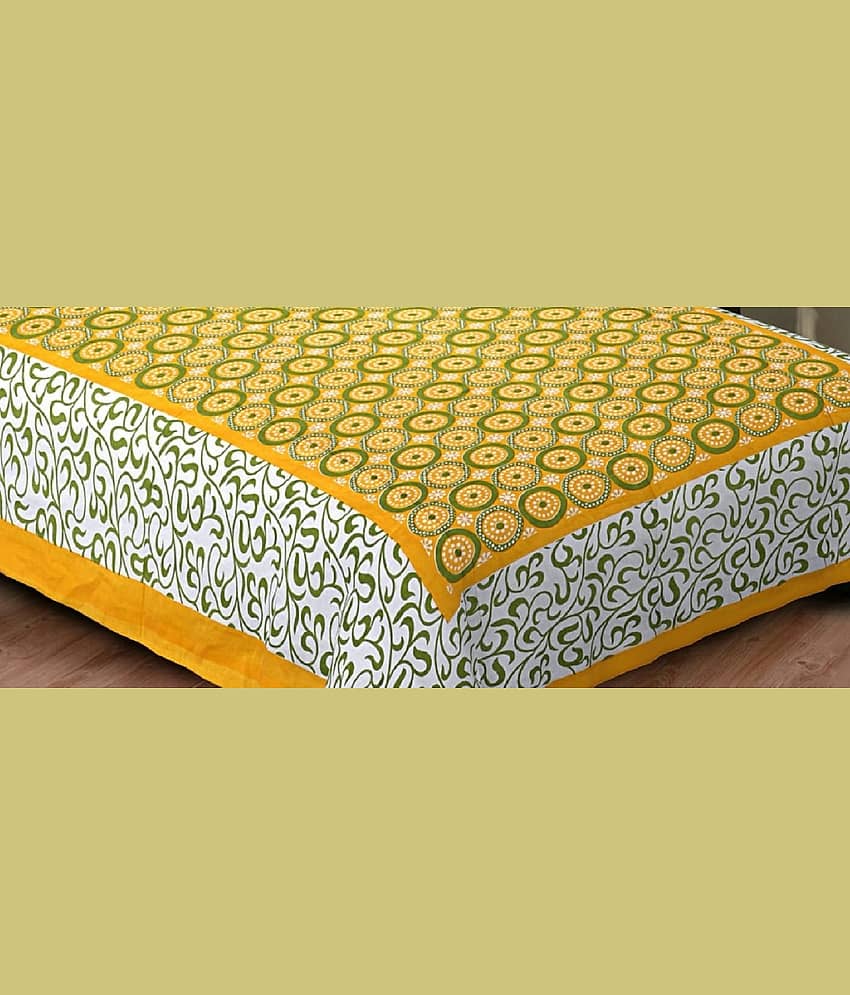 PETROSOLY Cotton 1 Single Bedsheet with 2 Pillow Covers ( Yellow ) view 2