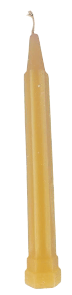 ATMAKUR Beeswax taper candle, 100% pure, 8 inches, unscented, long burning, smokeless view 2