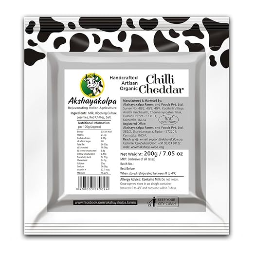 Akshayakalpa Organic Cheddar Chilli, 200 Gm view 2