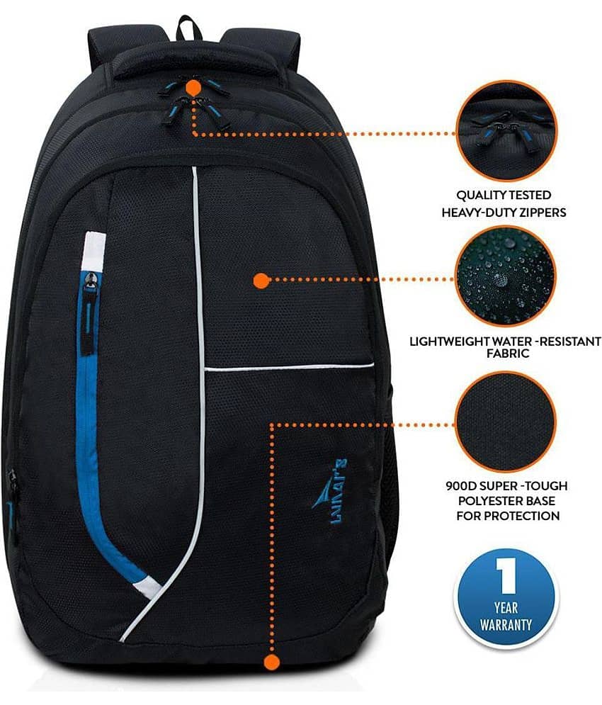 Lunar's 35 Ltrs Black Backpack view 2