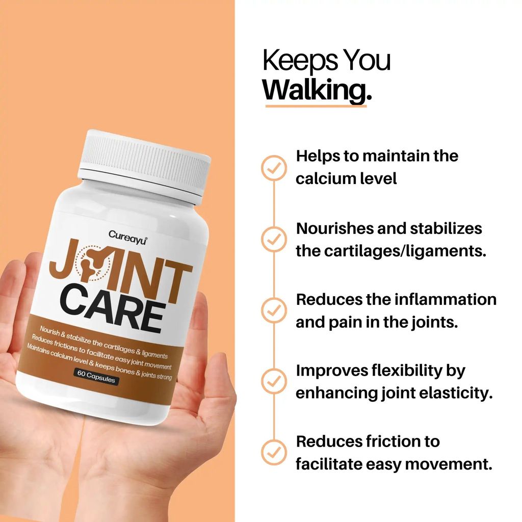 Cureayu Joint Care Capsules | For Stronger Bones and Joints | 60 Capsules view 2