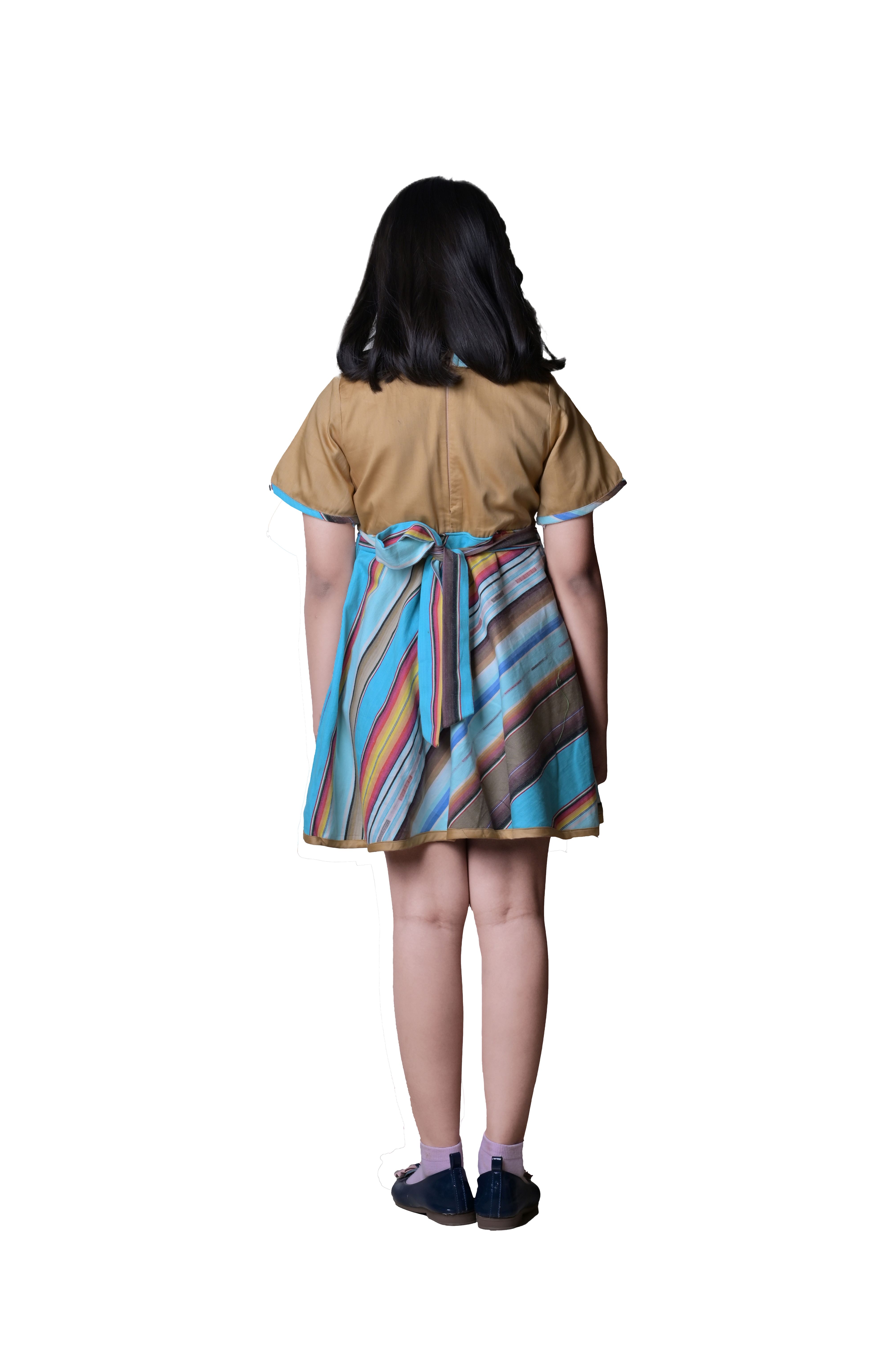 DE CHEVALERiE en Rouge - Peasant Plum Frock - Blue 7- 8 Years view 2