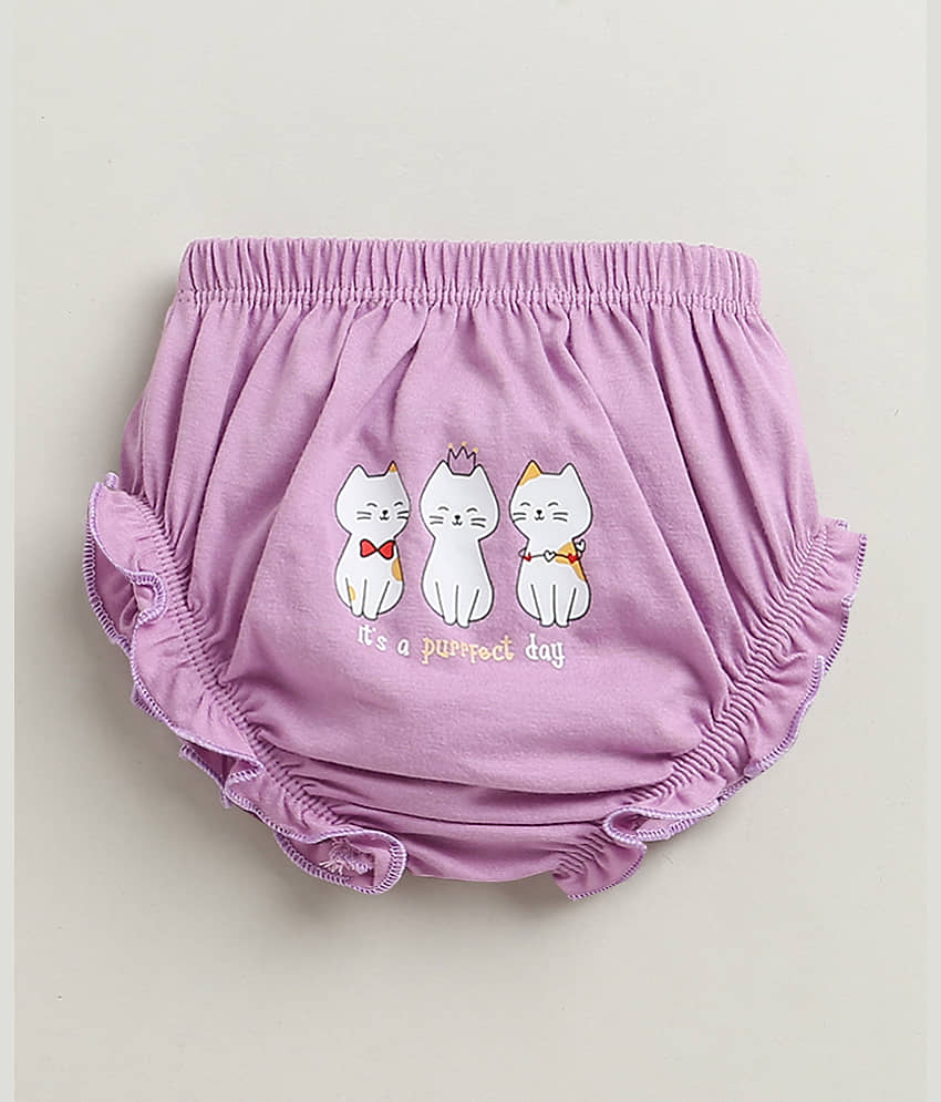 BUMZEE Pack of 3 Cotton Panties For Girls ( Lavender ) view 2