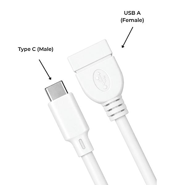 USB C OTG Cable, Adapter, Connector, Fast Charging, Data Transfer, Compatible with Laptops, Tablets, Smartphone view 2