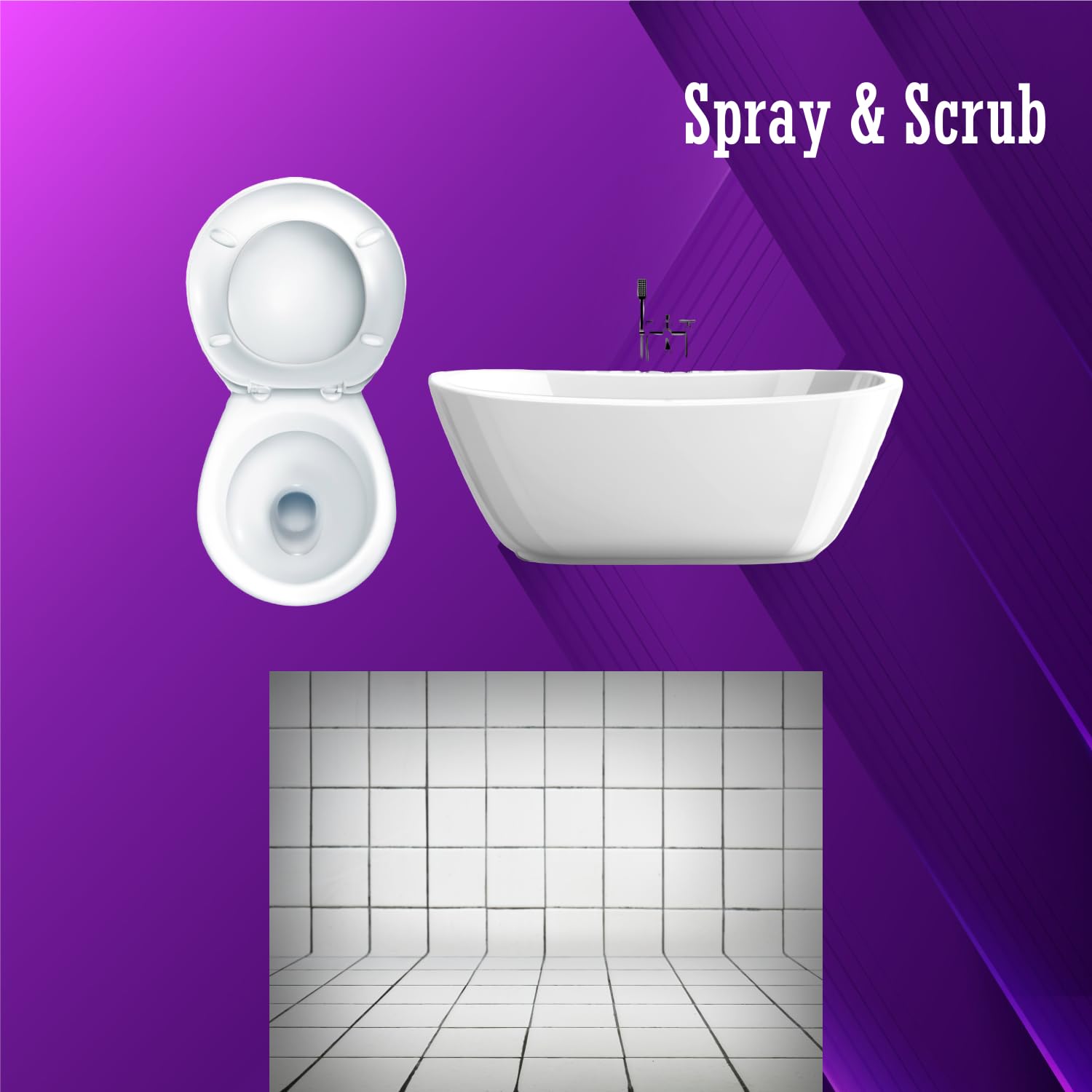 DOT ZERO HCL Bathroom Tiles Cleaner 250ml - All type of Floorings, Toilet Bowls, Bathtub - 300 sprays - ZERO SMELL & FUMES - FOAMING BATHROOM CLEANER - Health Friendly view 2