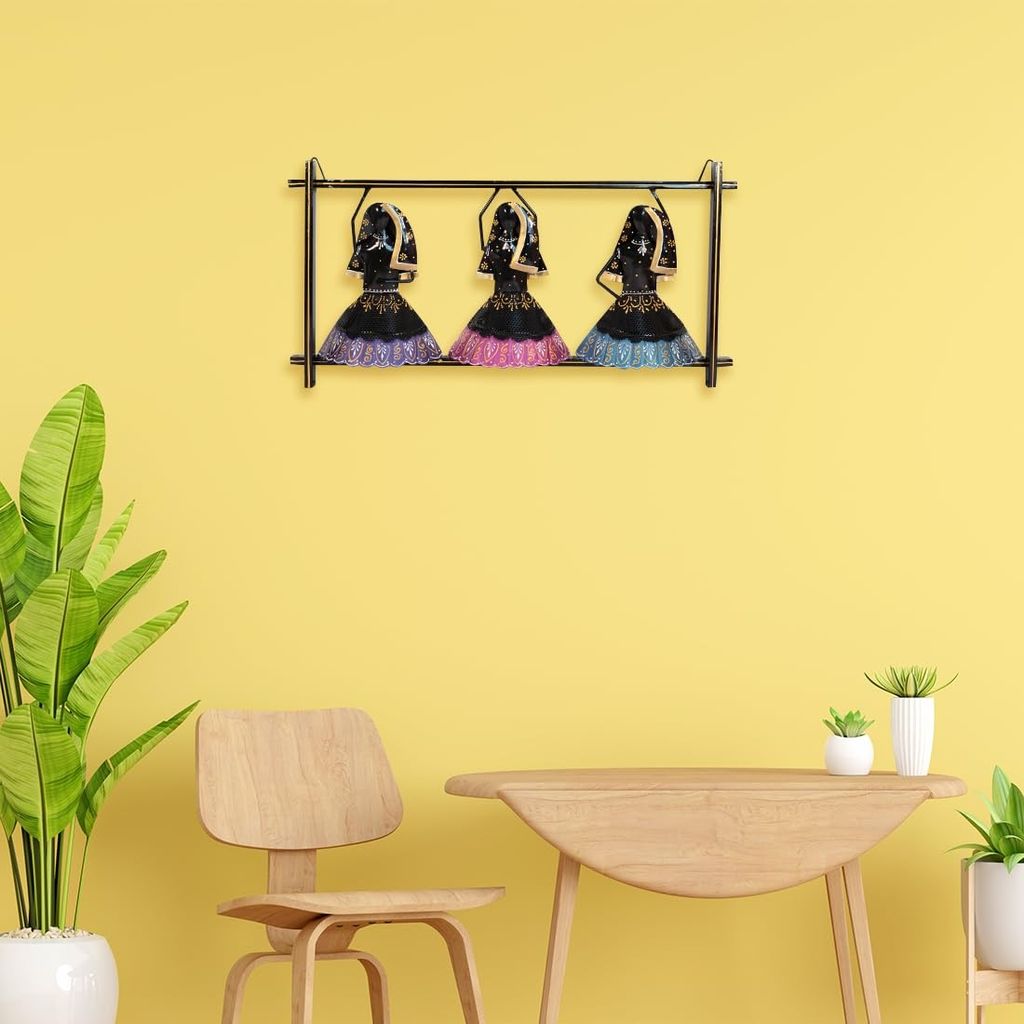 Shree Jagdamba Art Metal Wall Decoration Items For Living Room,Bedroom Rajasthani Art Sculpture For Wall Decor Perfect Wall Hanging For Home Decor,Sofa Wall Decor Or Office Decor