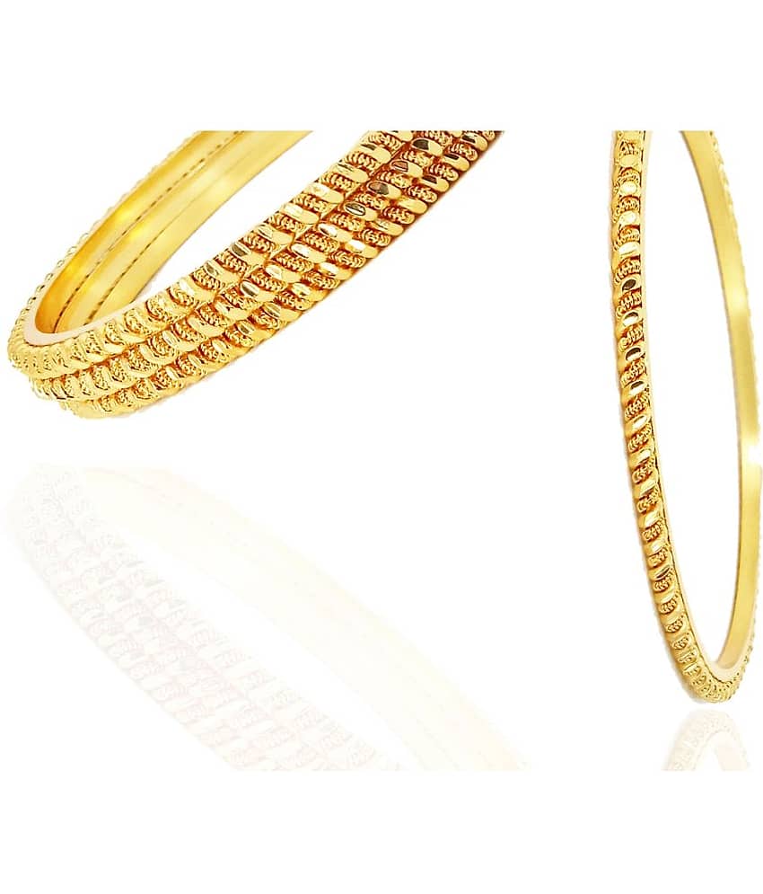 JIPPA - Gold Bangle Set ( Pack of 1 ) view 2