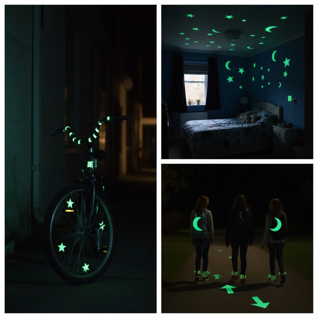 Glow in the Dark Sticker Craft Kit – DIY Luminous Stickers for Kids Art, Craft and Room Decoration view 2