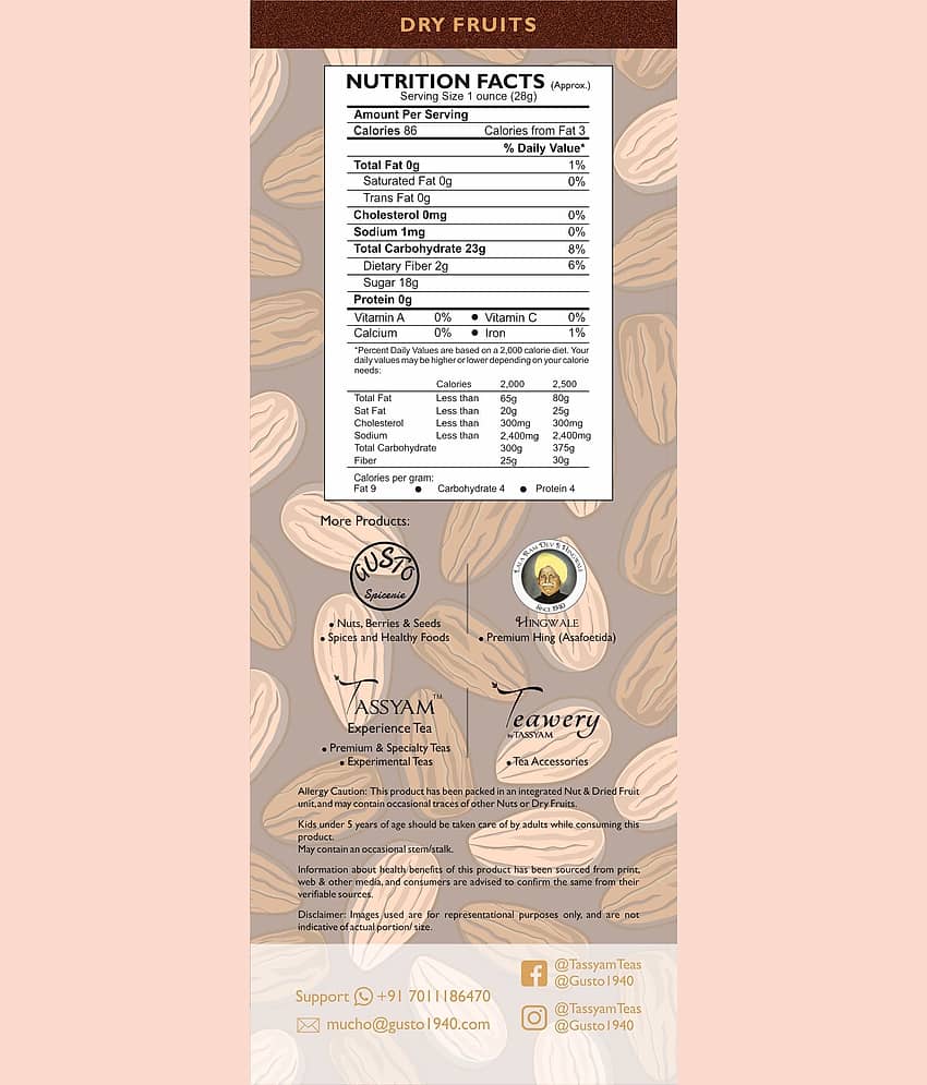 Tassyam Salted Almond (Badam) 250 gm view 2
