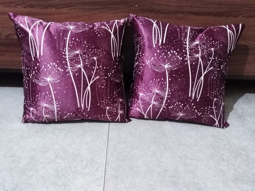 Purple White 3D Cushion Cover/Pillowcase/Throw Pillow cover 14x14 inches (35x35 cm), Pack of 5 Pcs. view 2