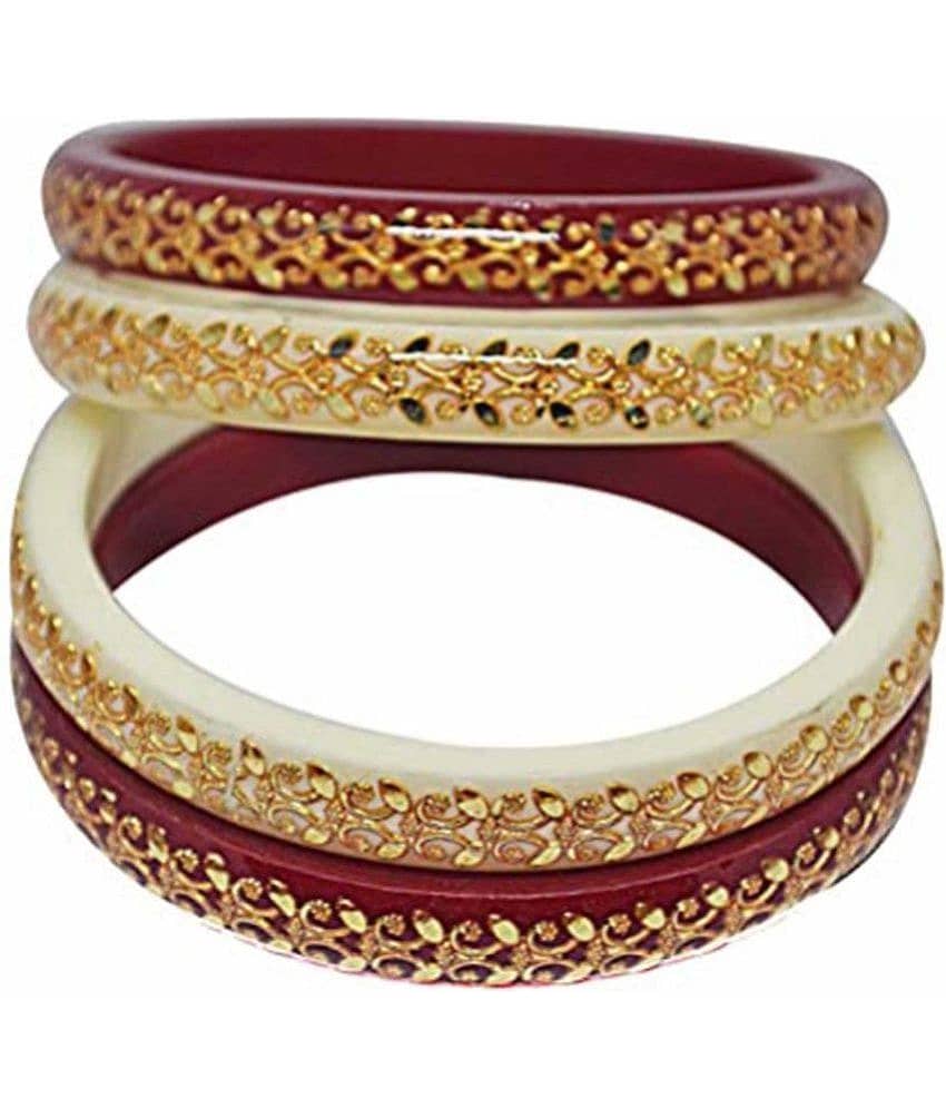 Bovzen - Multicolor Bangle ( Pack of 4 ) view 2